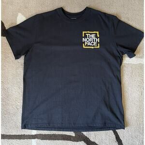 The North Face T-shirt Size 2XL Black VGC Logo with Back Shoulder Logo